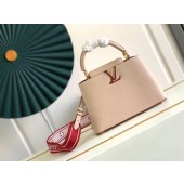 Replica Louis Vuitton CAPUCINES BB M59266 Eggshell&Lie de Vin Red JK58it96