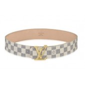 Replica Louis Vuitton Damier Cowskin Leather with Gold Hardware Belt JK3128Xe44