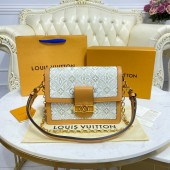 Replica Louis Vuitton DAUPHINE MM M59483 Ecru & Caramel JK5998nB47
