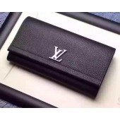 Replica Louis Vuitton LOCKME II Wallet M62350 Black JK604ui32