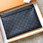 Replica Louis Vuitton Monogram Canvas Clutch Bag POCHETTE APOLLO 61692 black JK1943YP94