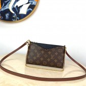 Replica Louis Vuitton Monogram Canvas PALLAS Clutch Original Leather M41638 Black JK326rH96