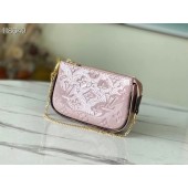 Replica Louis Vuitton Monogram Vernis MINI POCHETTE ACCESSOIRES M58009 pink JK207Kg43