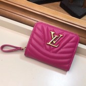 Replica LOUIS VUITTON NEW WAVE COMPACT WALLET M63789 Peach red JK342Sf59