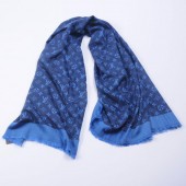 Replica Louis Vuitton Scarves Cotton WJLV091 Blue JK3866Fi42