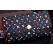 Top Louis Vuitton Monogram Multicolore Sarah Wallet M93745 Black JK657yq38
